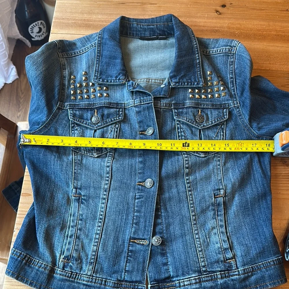 Women’s a.n.a Studded Denim Jacket - Picture 8 of 11